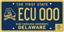 Delaware East Carolina University tag