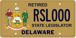 Retired State legislator tag